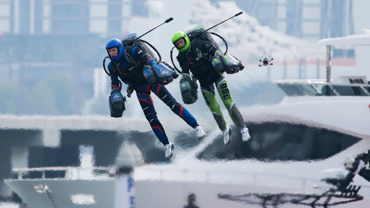 ‘Superheroes’ from real life compete in the first jet suit race ever.