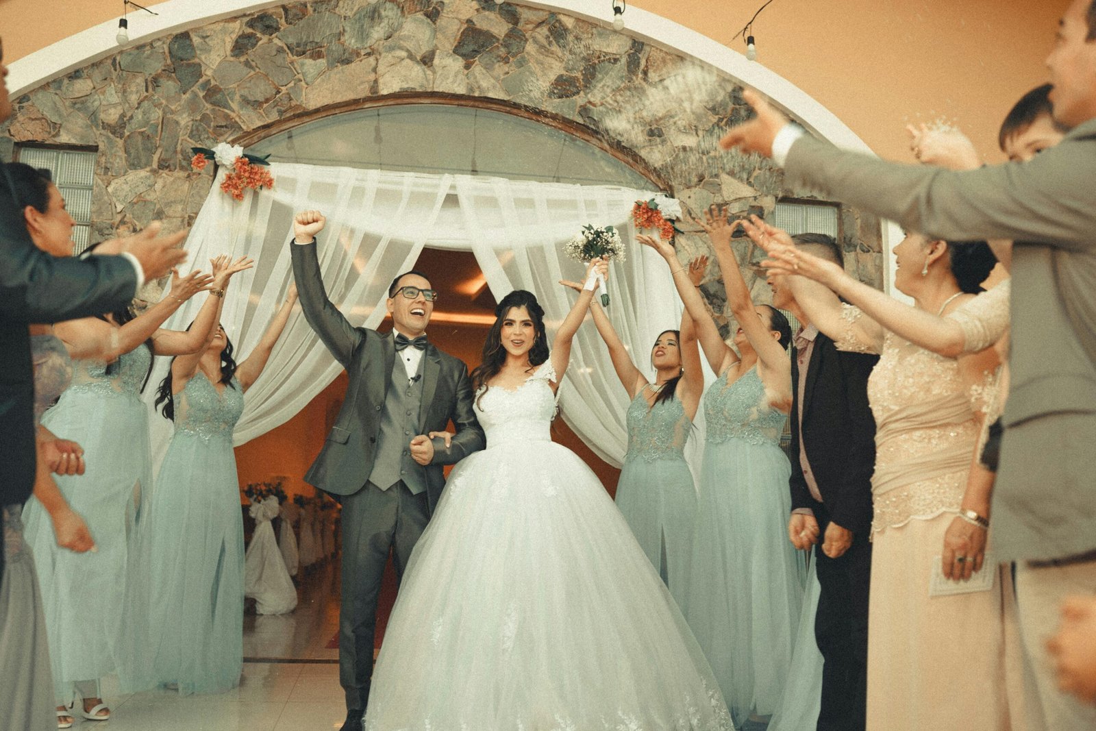 The wrong song is played by the wedding DJ; guests cannot stop dancing anyhow.